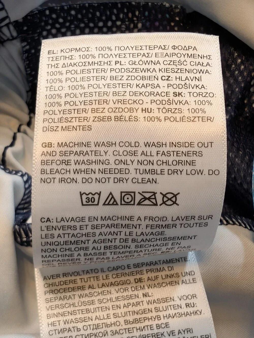 The North Face Girls' Romper Class V Tie Dye Print Size 14/16 Youth Lg BlueWhite